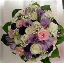 lilac, pink and ivory bridal/bridesmaids posy