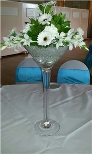 posy style martini glass displays