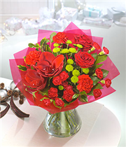 All Red Festive Bag Bouquet