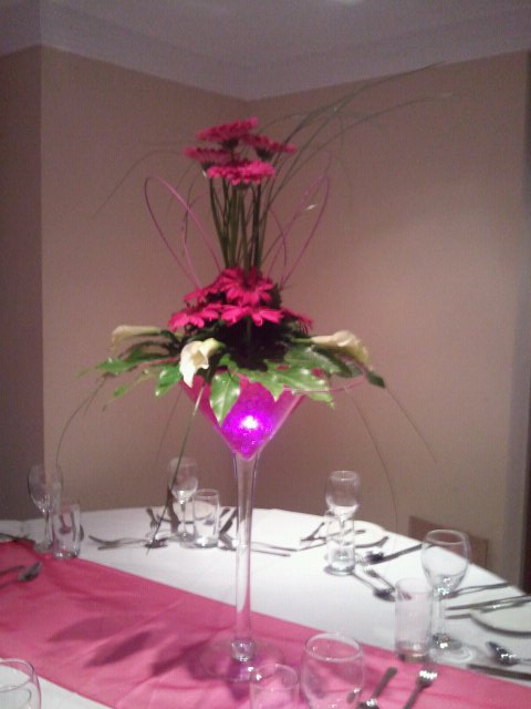 Eileen Jenkins Fuschia Martini Glasses