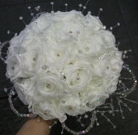 Eileen Jenkins Pure white Preserved Rose Bouquet