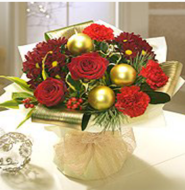 Eileen Jenkins Christmas bauble bouquet