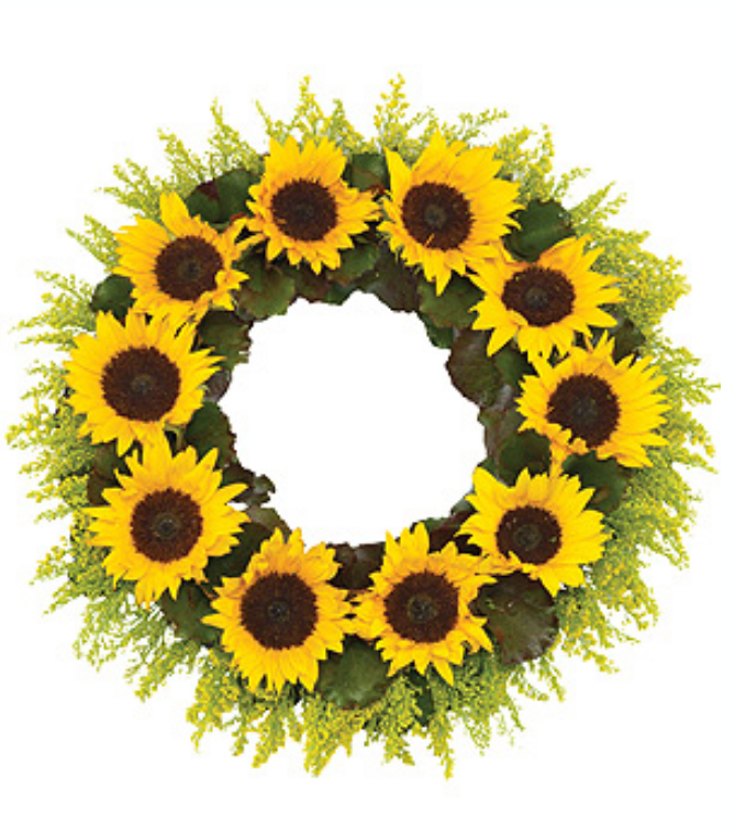 Eileen Jenkins sunflower wreath