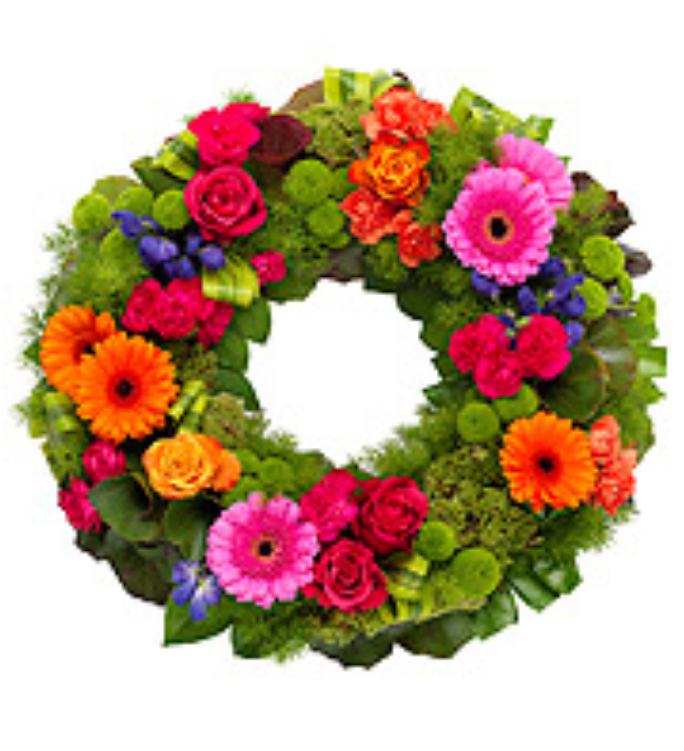 Eileen Jenkins vibrant wreath