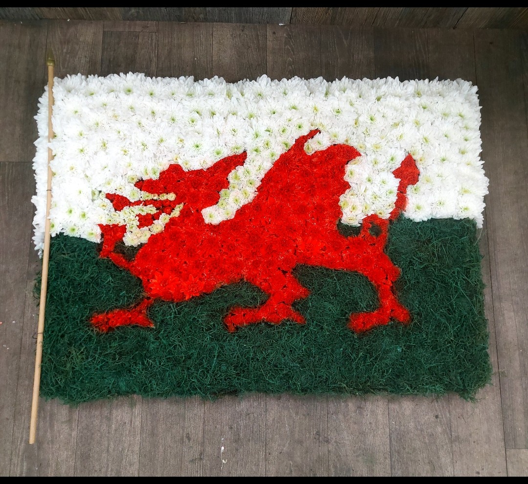 Eileen Jenkins Welsh flag